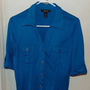 Teal blue women's top